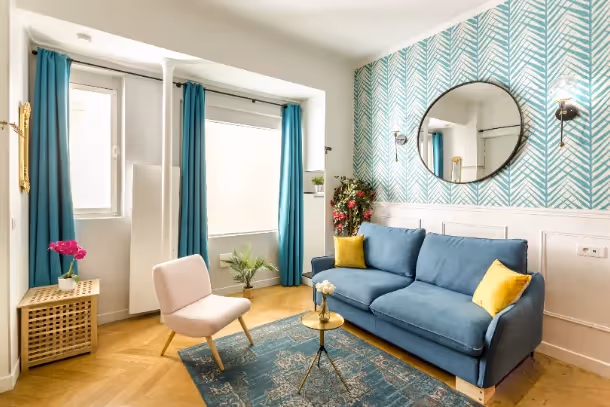 Le salon vue fenêtre Luxury Suite Mermoz