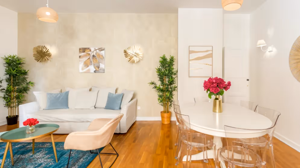Salon Appartement Cosy Monceau