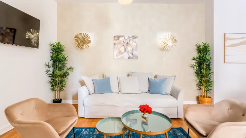 Salon Appartement Cosy Monceau