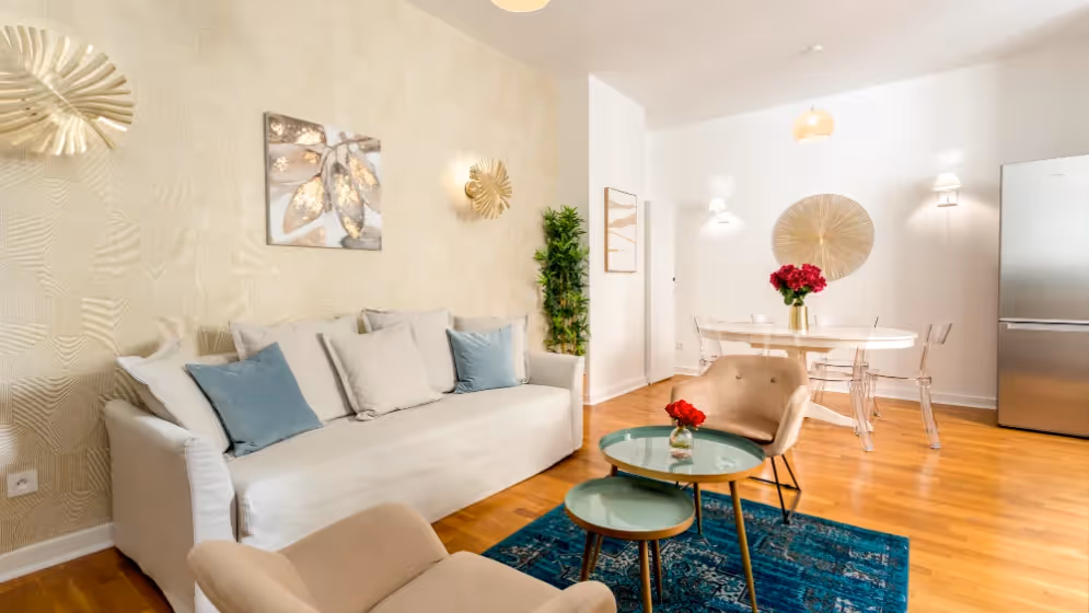 Salon Appartement Cosy Monceau