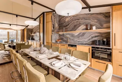 Dining room and kitchen 