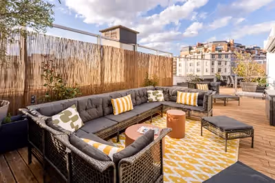 Terrace overlooking Paris