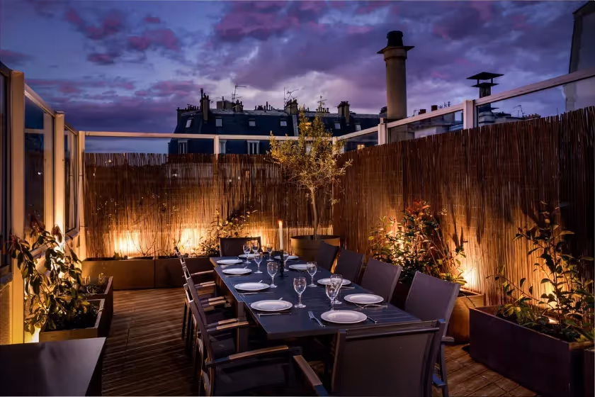 Signature Suite St Cyr I night terrace