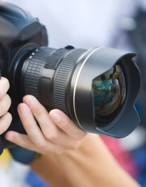 A camera taking an image