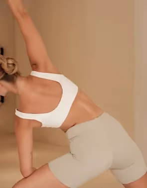 Woman practicing yoga