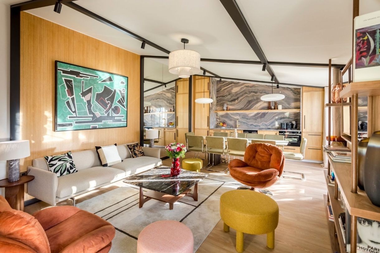 Salon Signature Suite St Cyr II - terrasse vue Paris