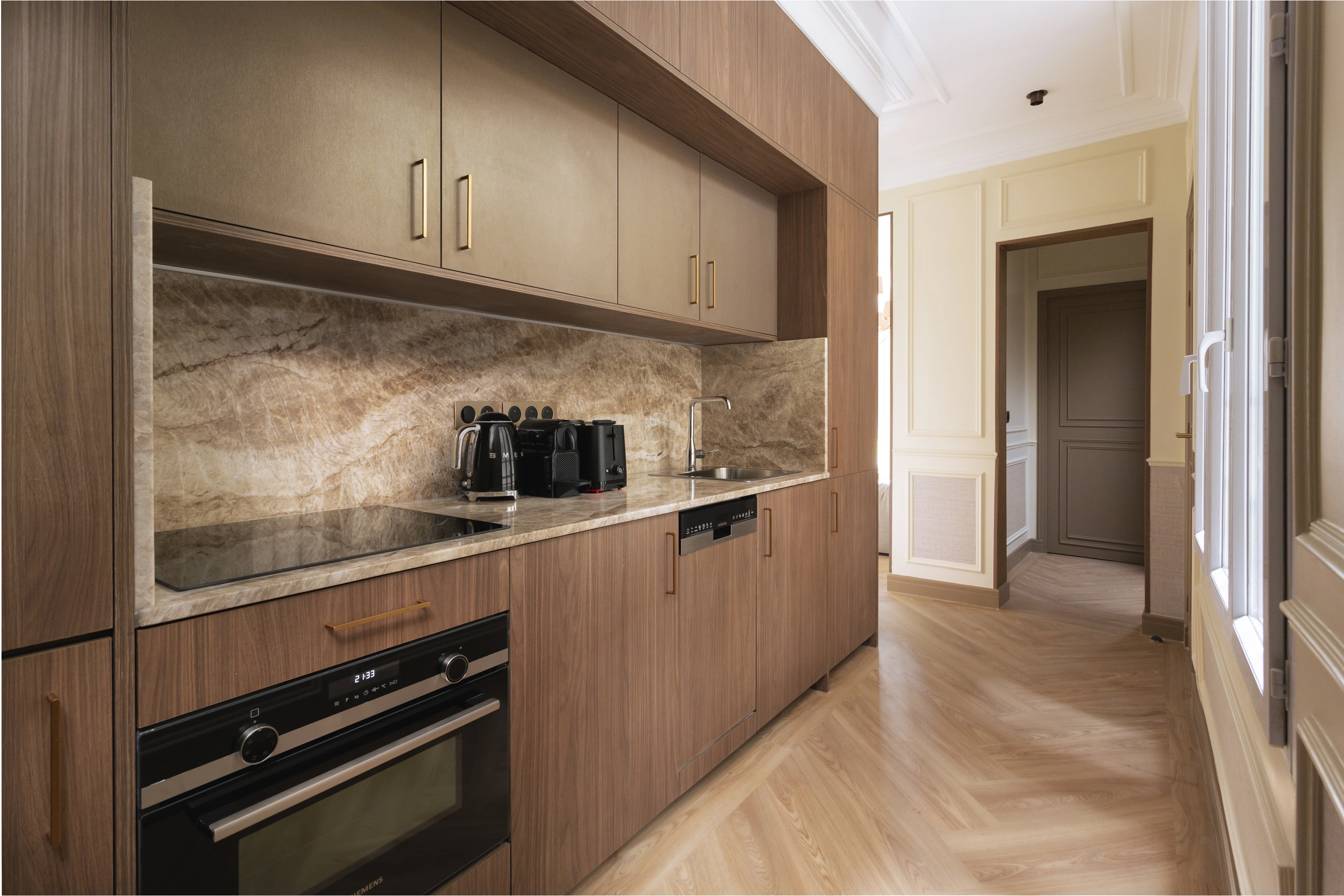 Le Cuisine Appartement cosy ponceau balcon