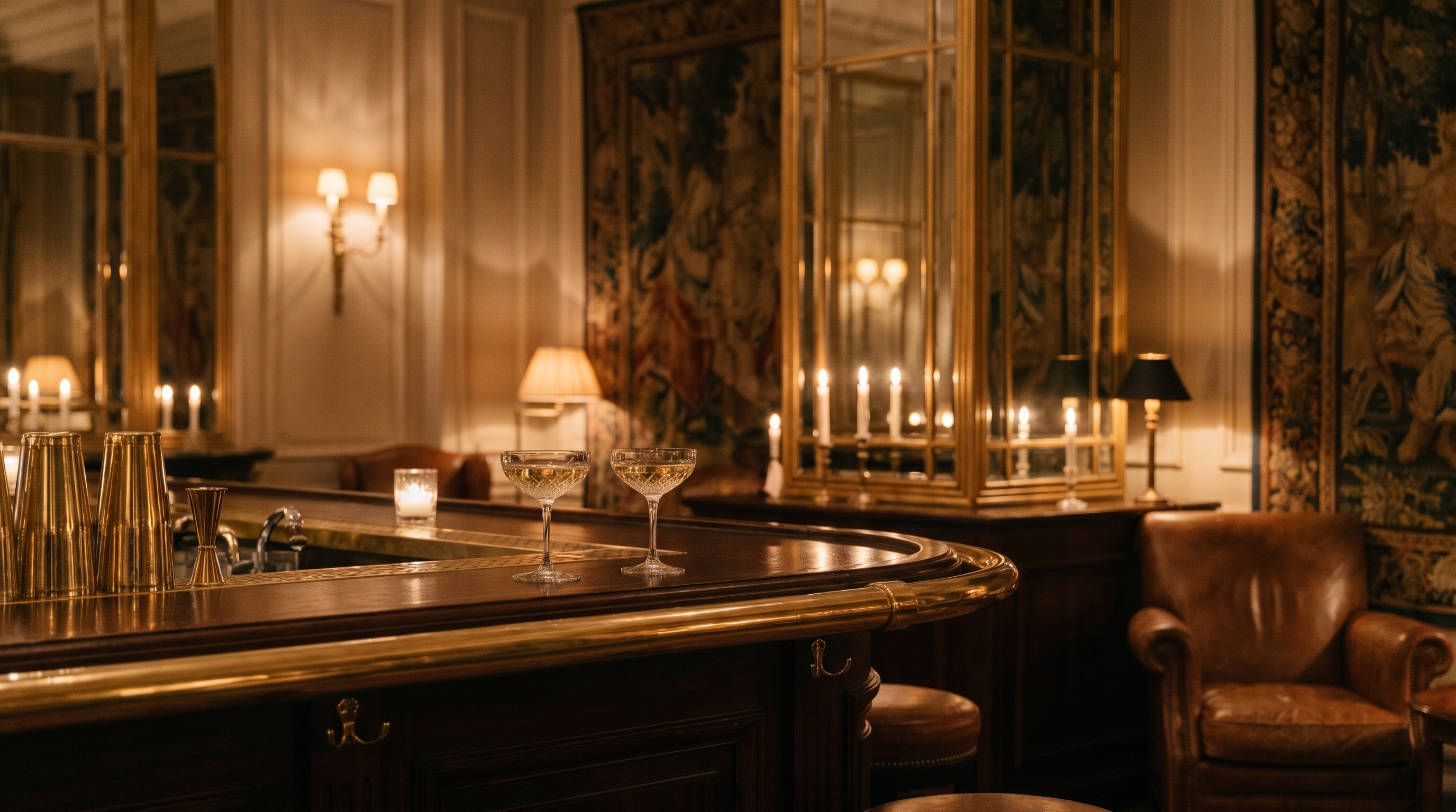 Bar Hemingway au Ritz Paris, salon feutré aux boiseries sombres
