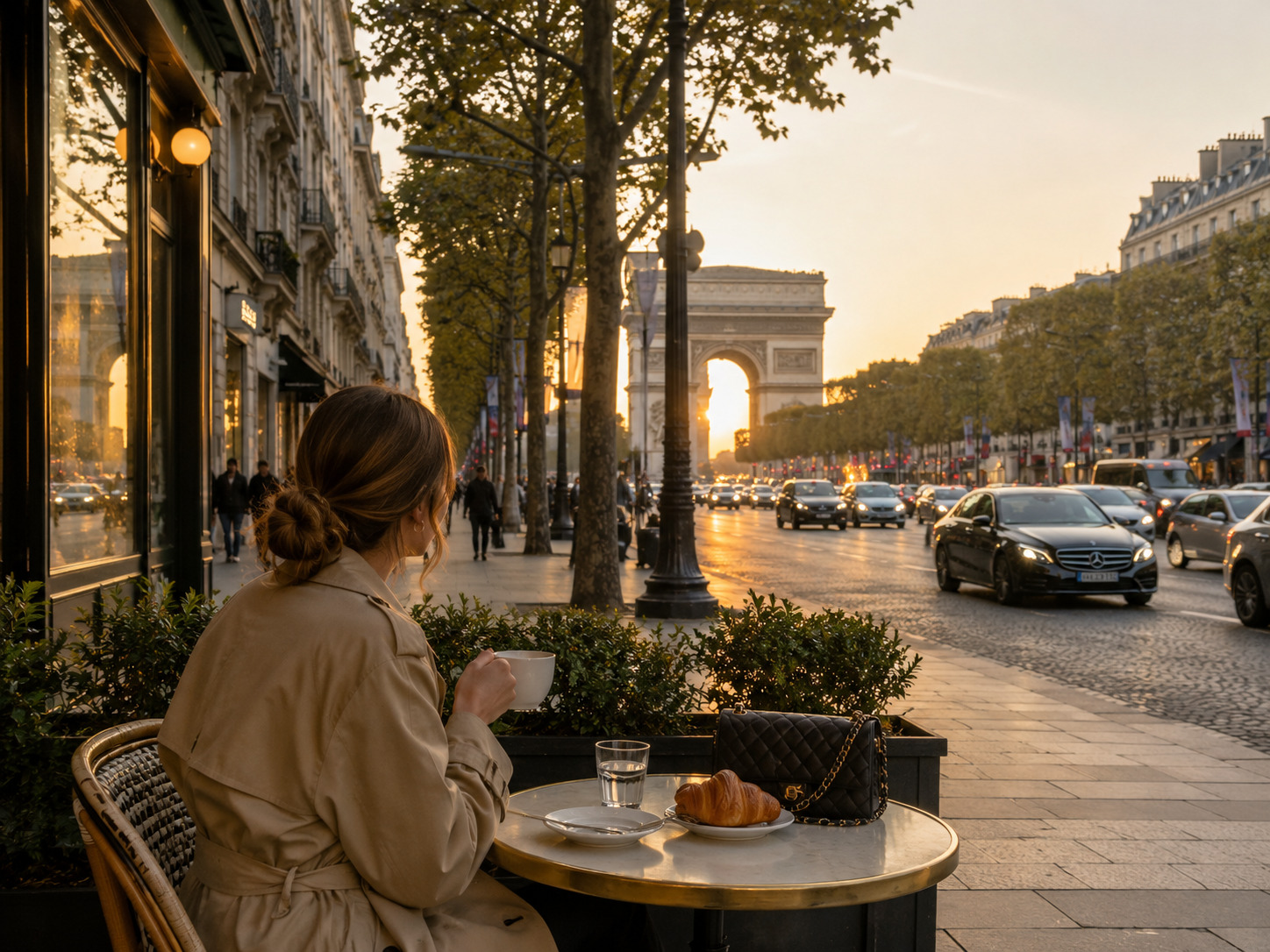 Café de Flore terrace at 8 a.m., Saint-Germain-des-Prés