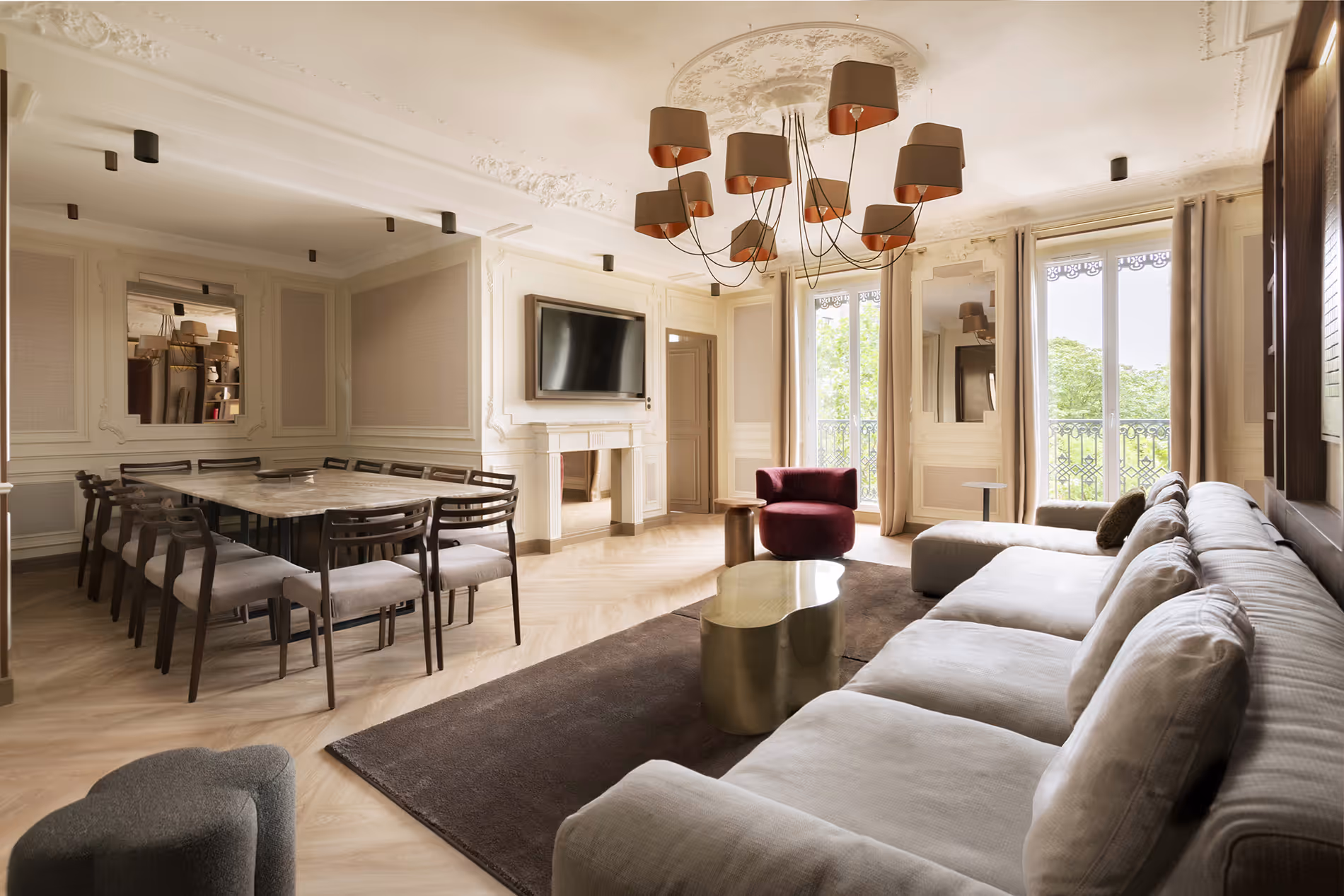 The living room with window view Cozy Apartment Ponceau