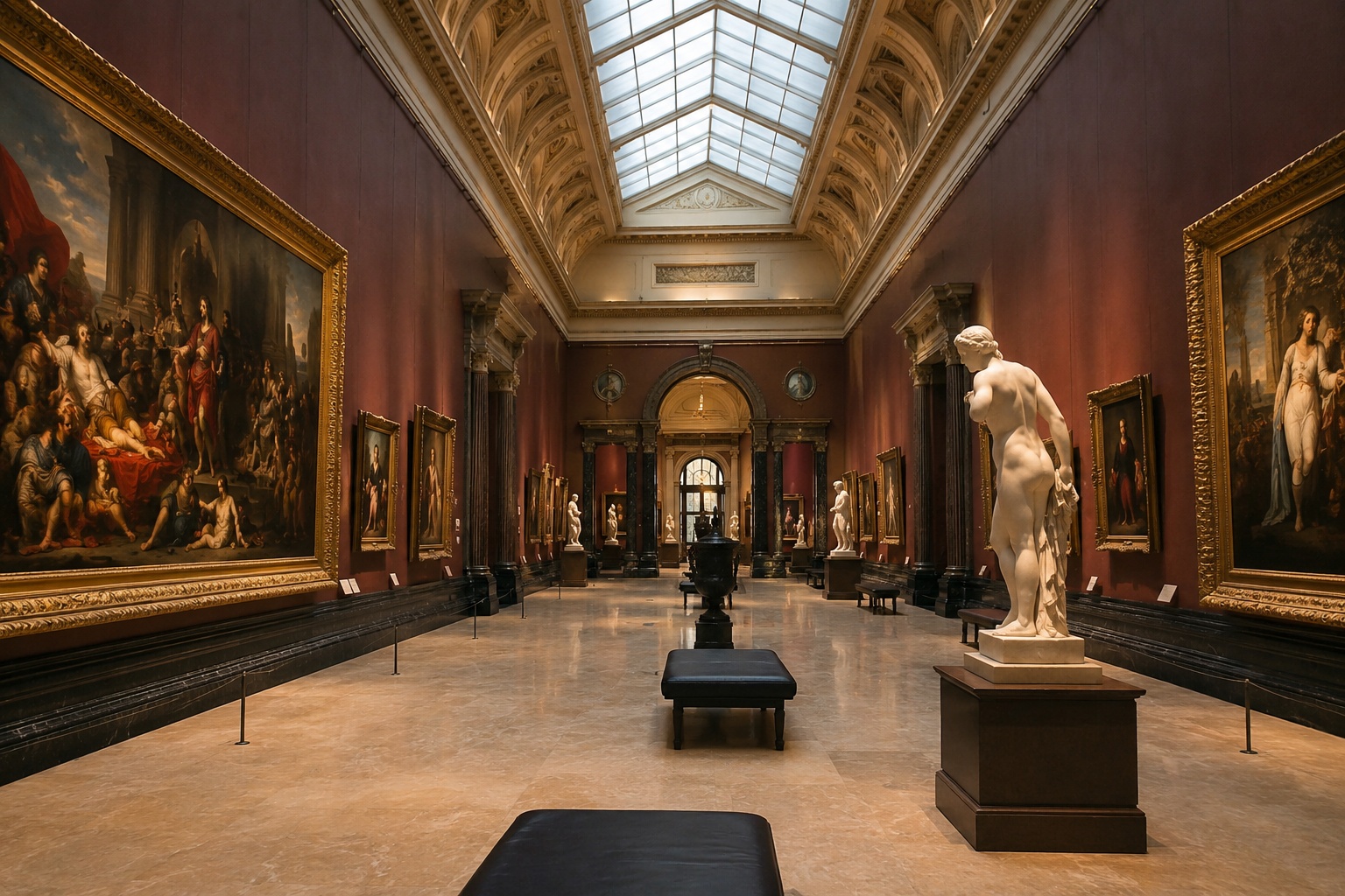 Italian Renaissance gallery interior at Musée Jacquemart-André Paris
