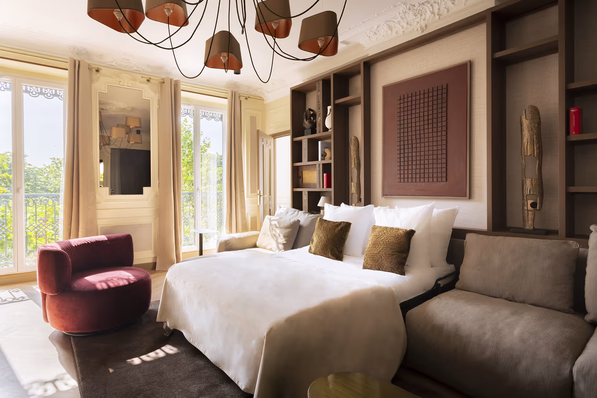 Canape bed Apartment cosy ponceau balcony