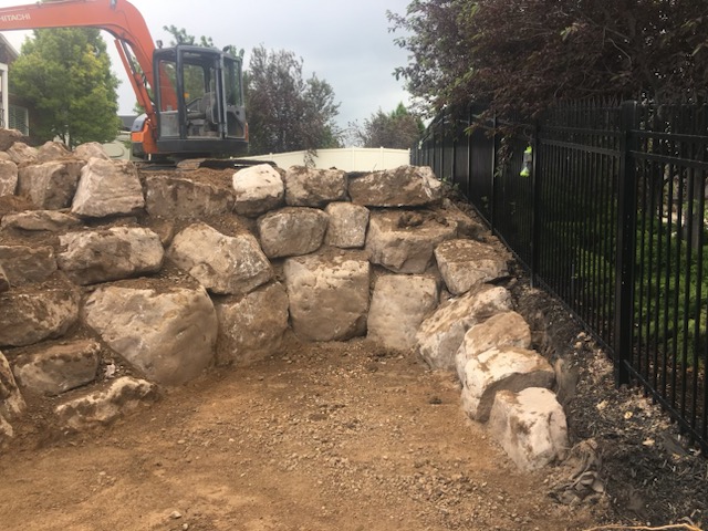 Retaining wall for slope management in Morgan, UT