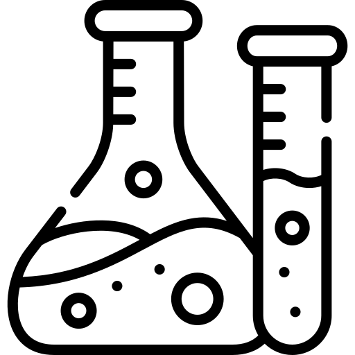Scientific flask icons