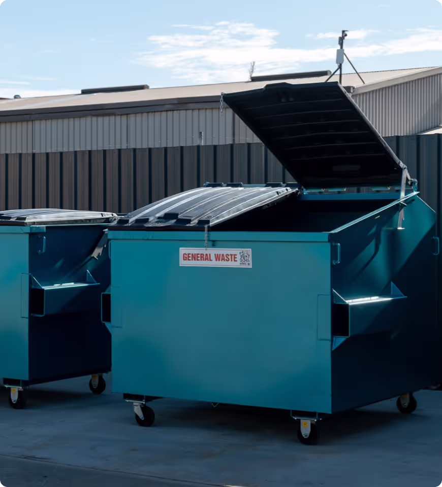 Signal Waste commercial general waste bin with open lid for easy disposal