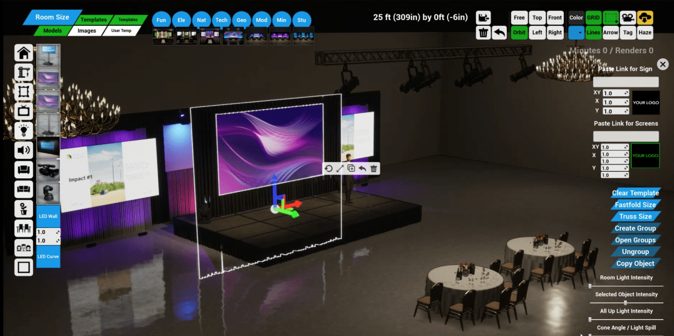 Existing UI for Event Render