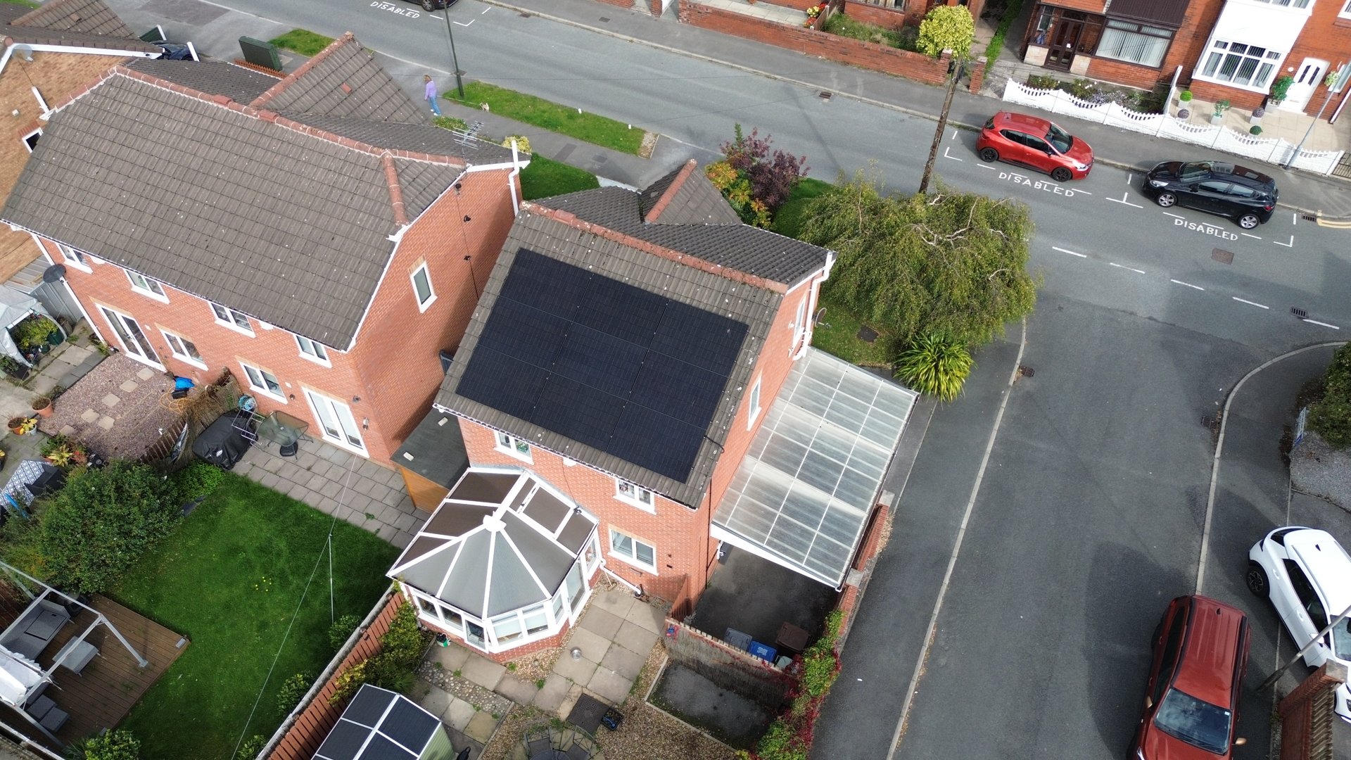 Solar panel installation, Edward Drive
