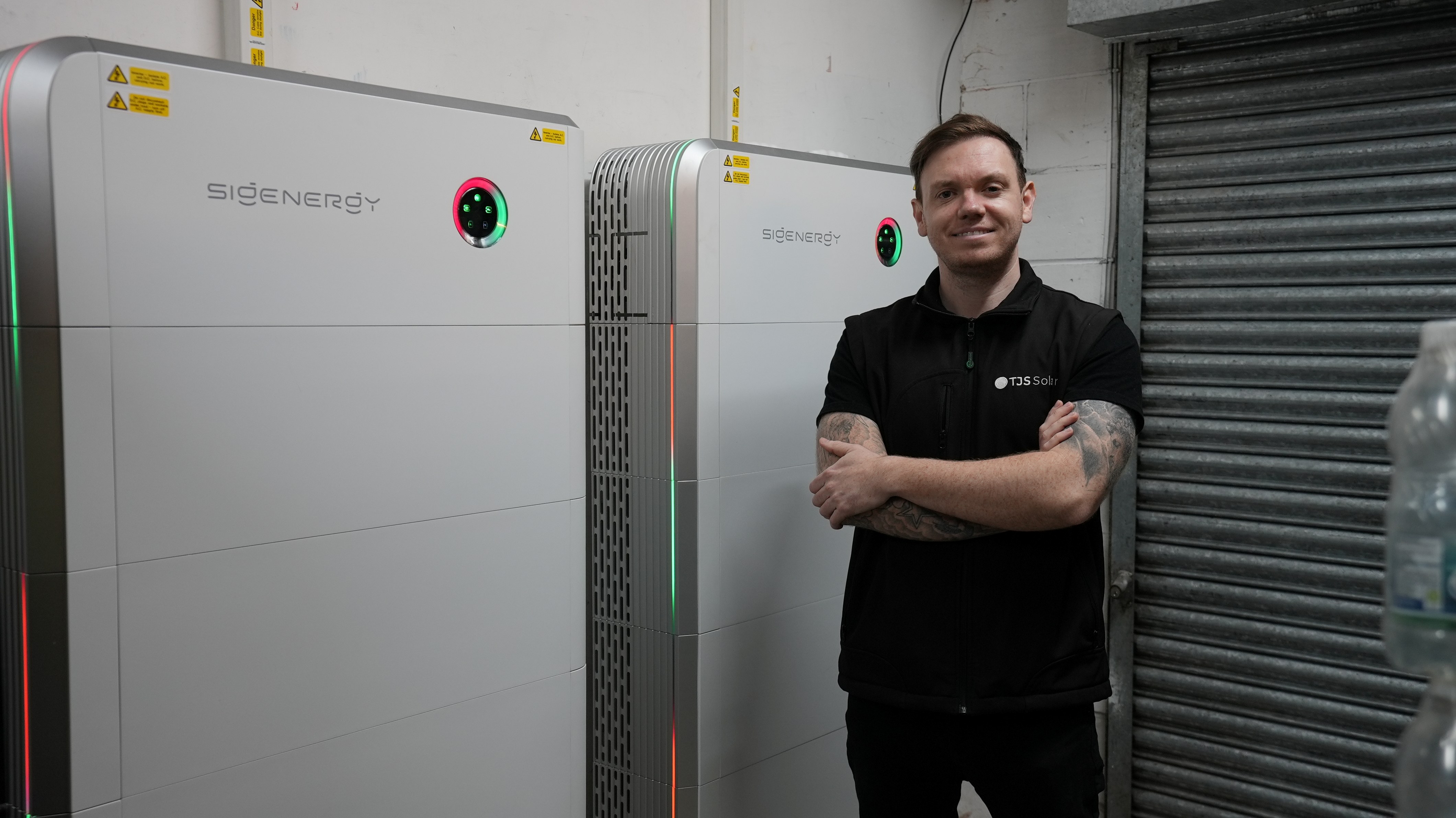 Tony Sinclair Managing Director TJS Solar at the Bargain Booze commercial install