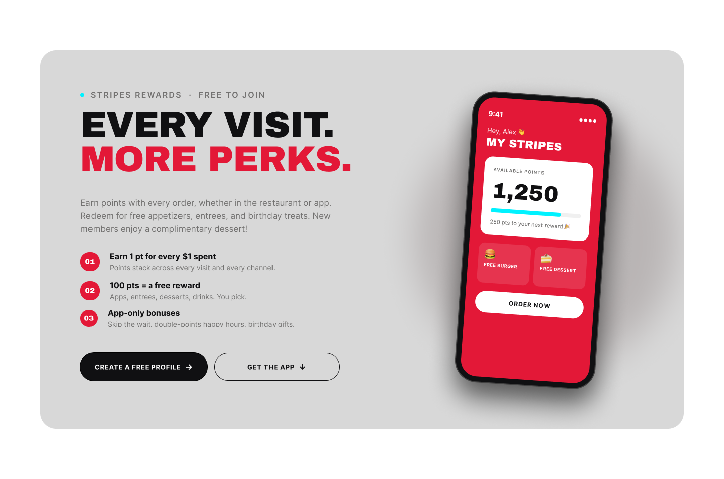 Rewards section