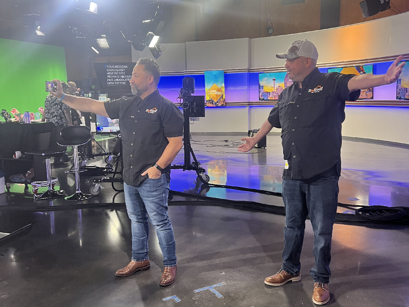 ReRoof Team on Set of SA Today