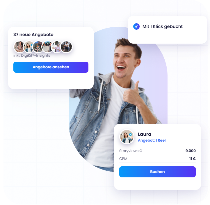Creator-Angebote mit DigiKit-Insights erhalten & mit 1 Klick buchen