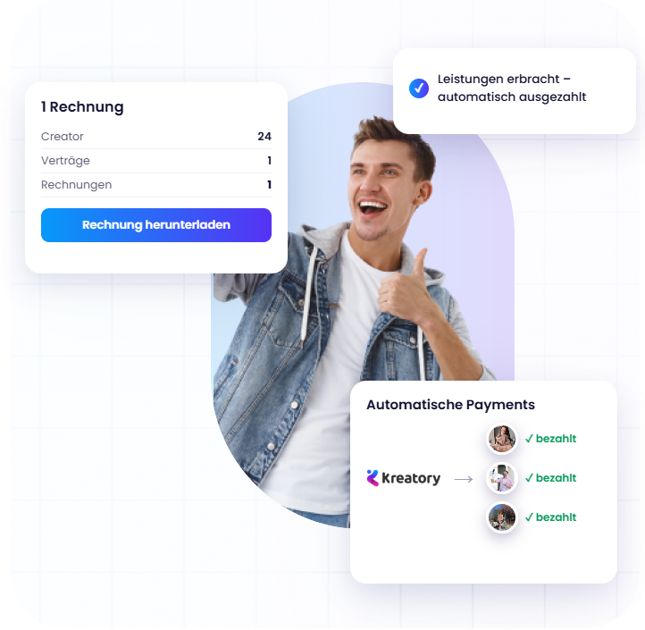 Automatische Payments – 1 Rechnung für alle Creator