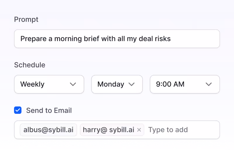 Scheduled prompts