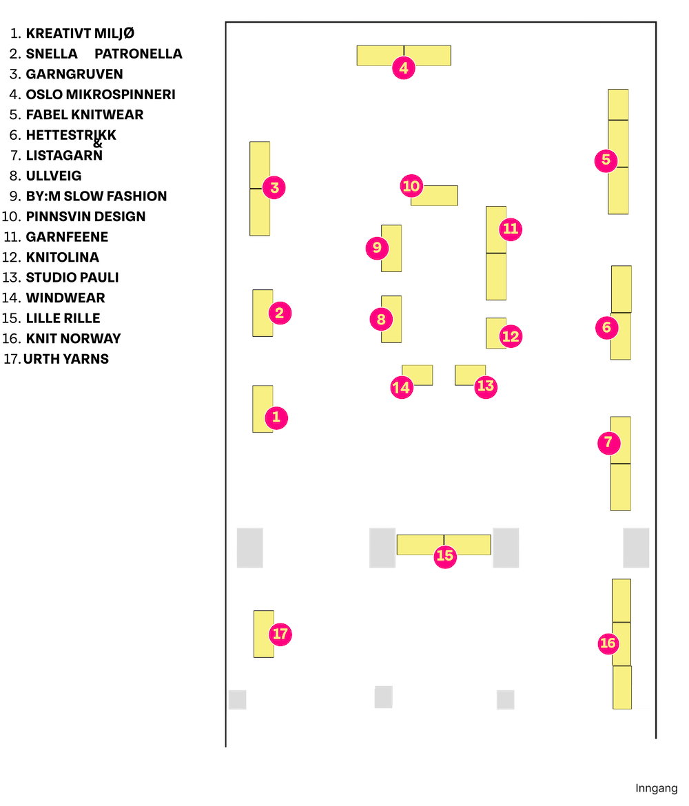 Kart for strikkerner marked