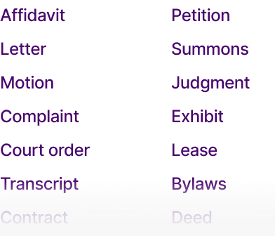Documents automatically classified by type