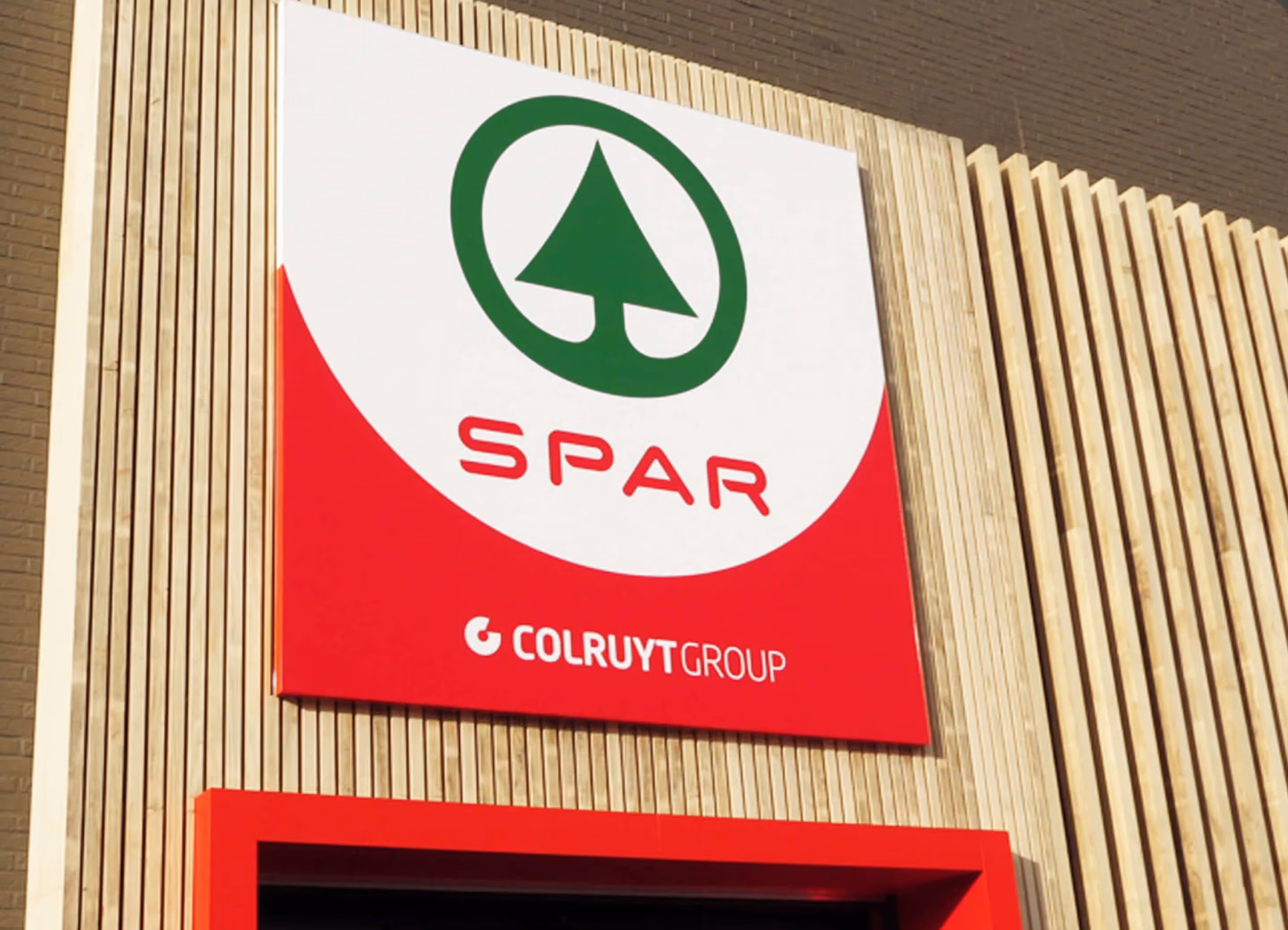 The Spar logo is on the front of the store.
