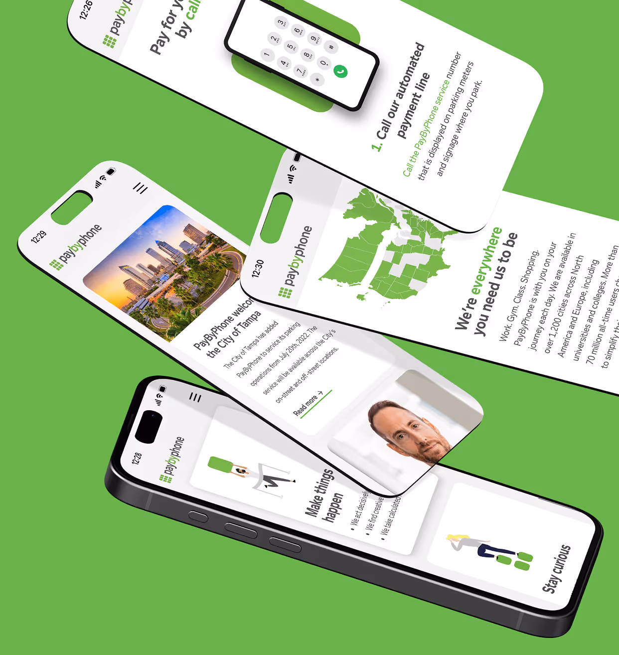 The website in mobile format