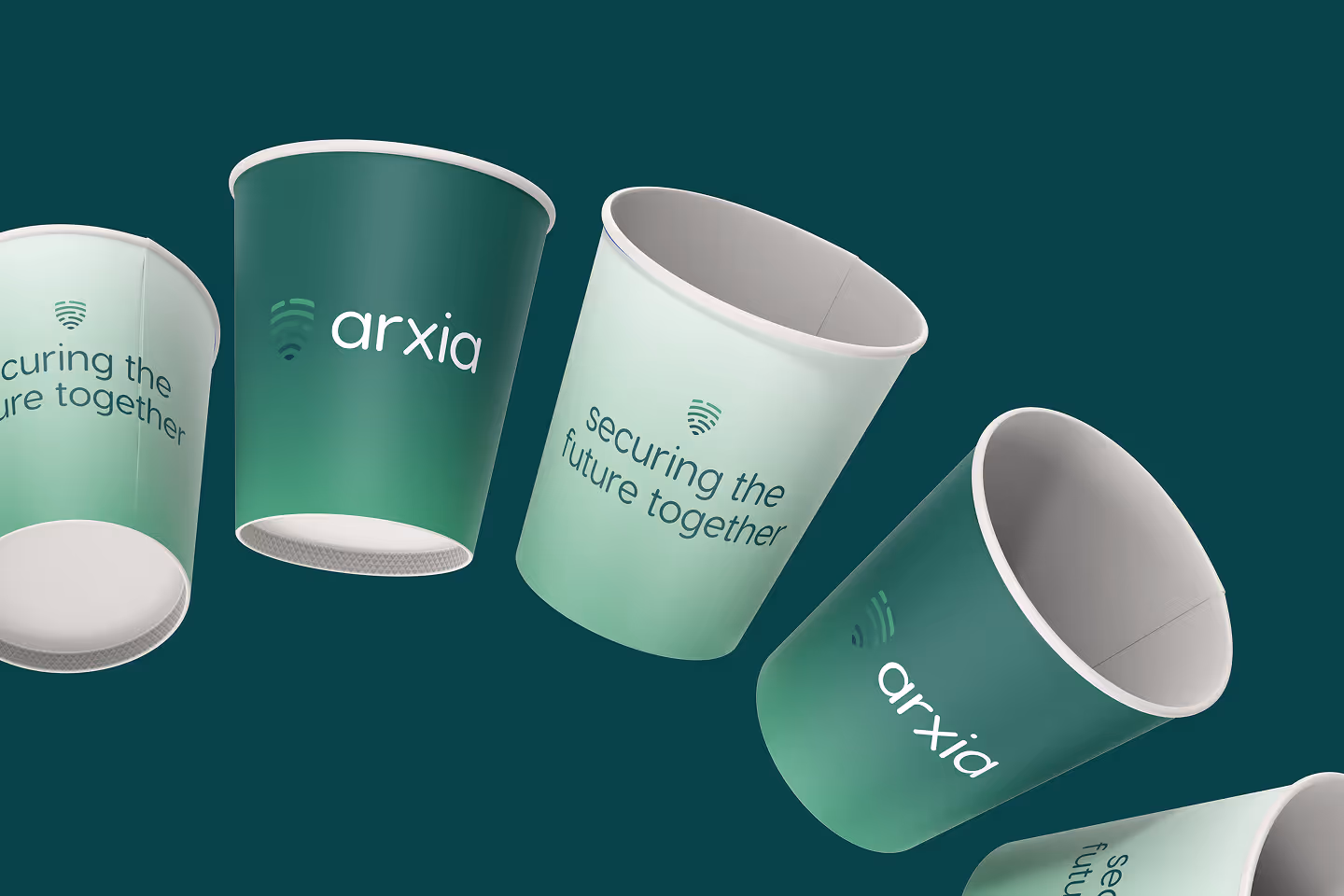 A mockup of the Arxia brochure.