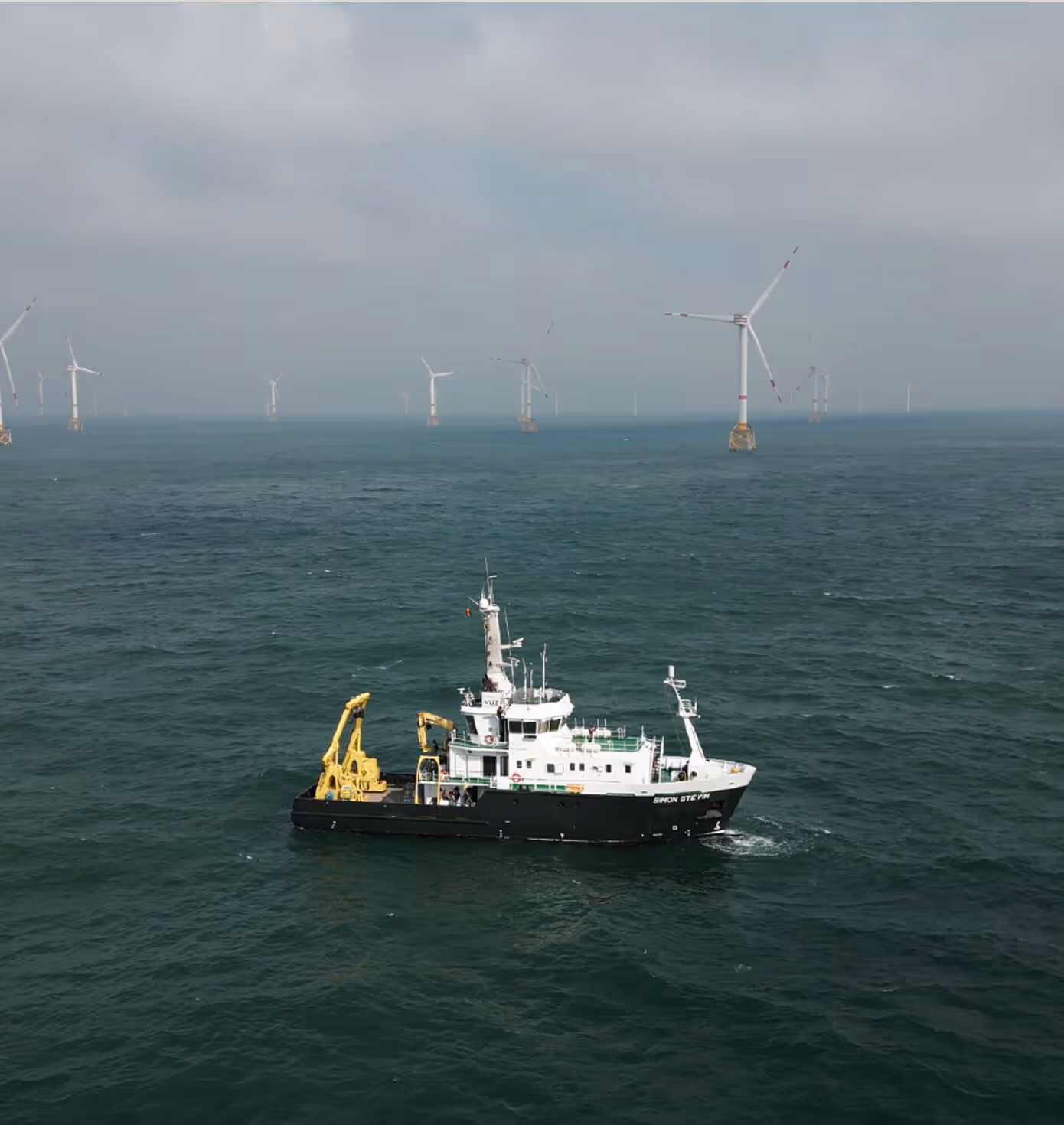 Simon Stevin schip in the North Sea for ICOS research
