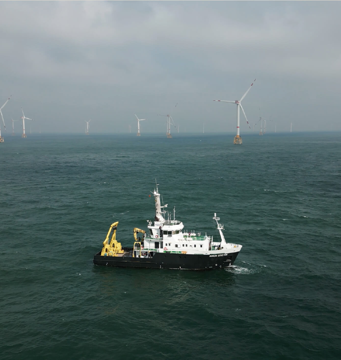 Simon Stevin schip in the North Sea for ICOS research