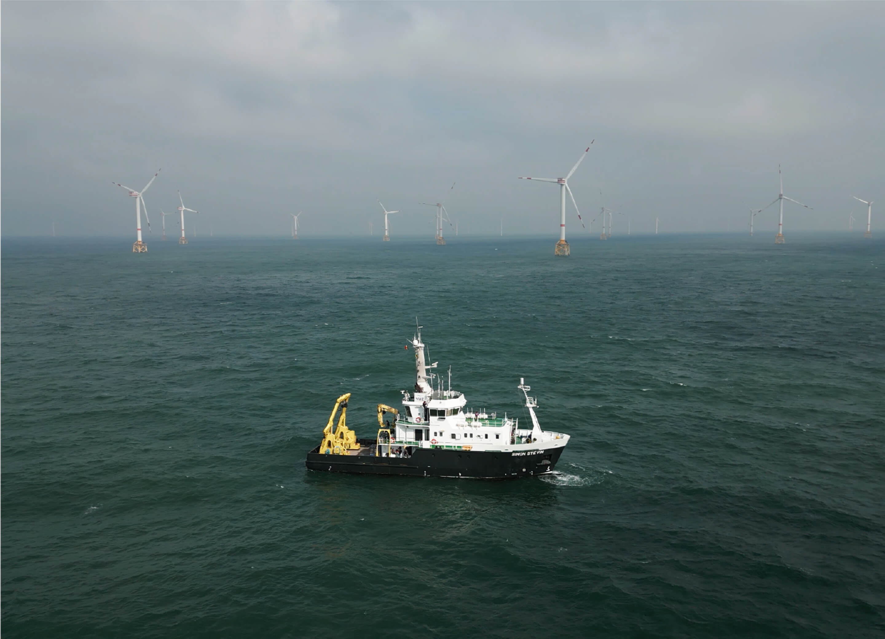 Simon Stevin schip in the North Sea for ICOS research