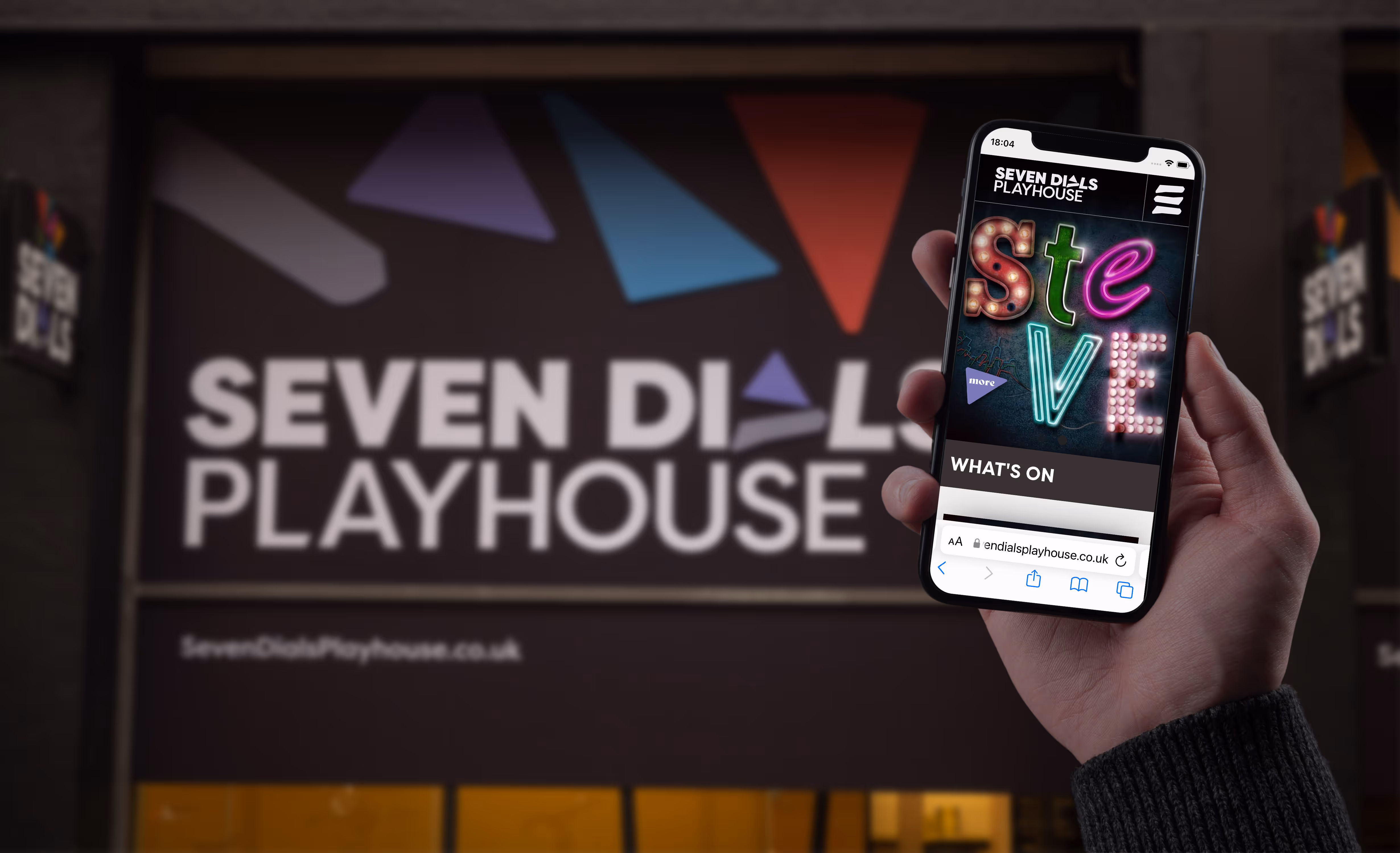 Seven Dials Playhouse website and exterior design