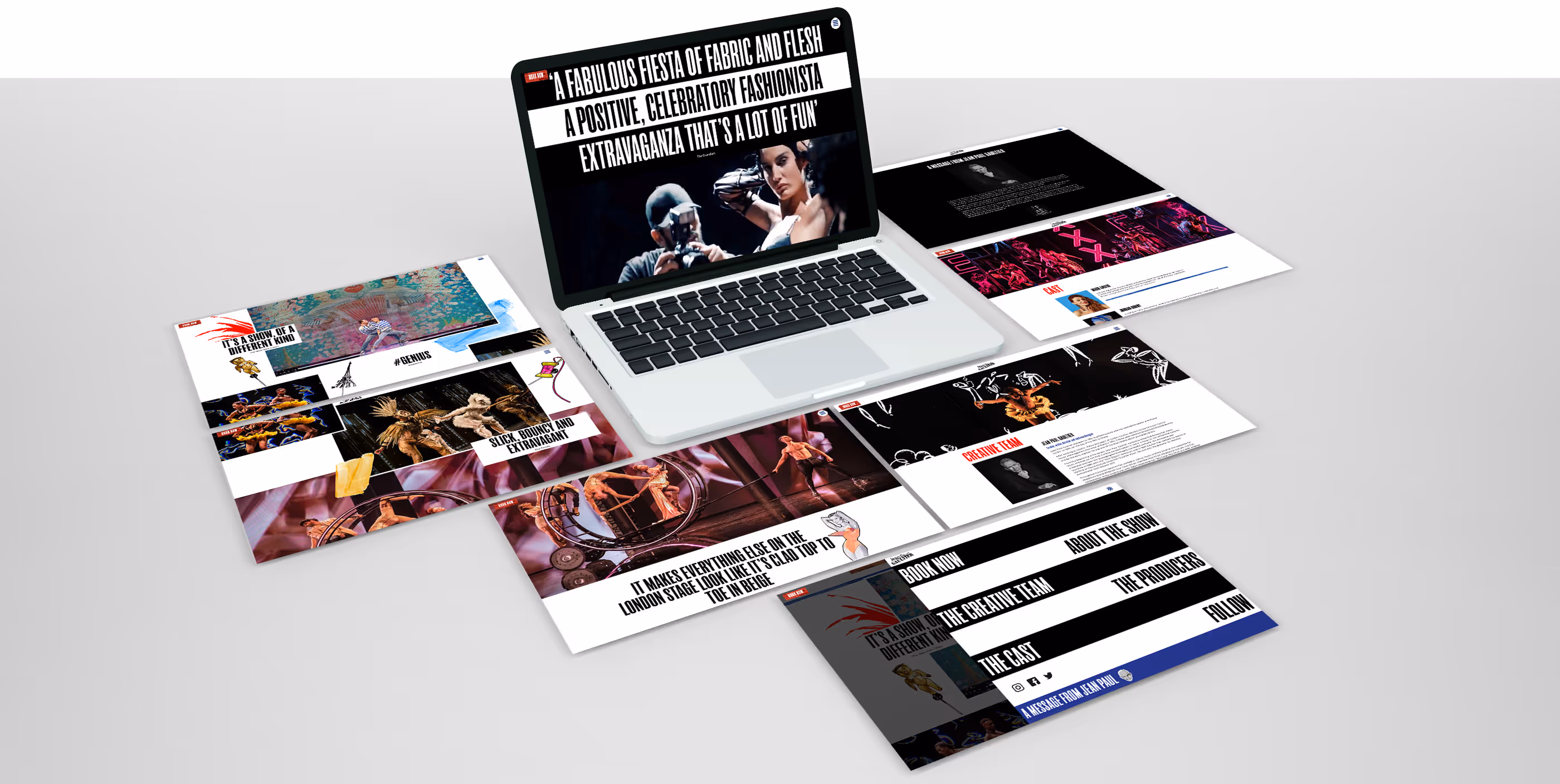 Fashion Freak Show website mock-up