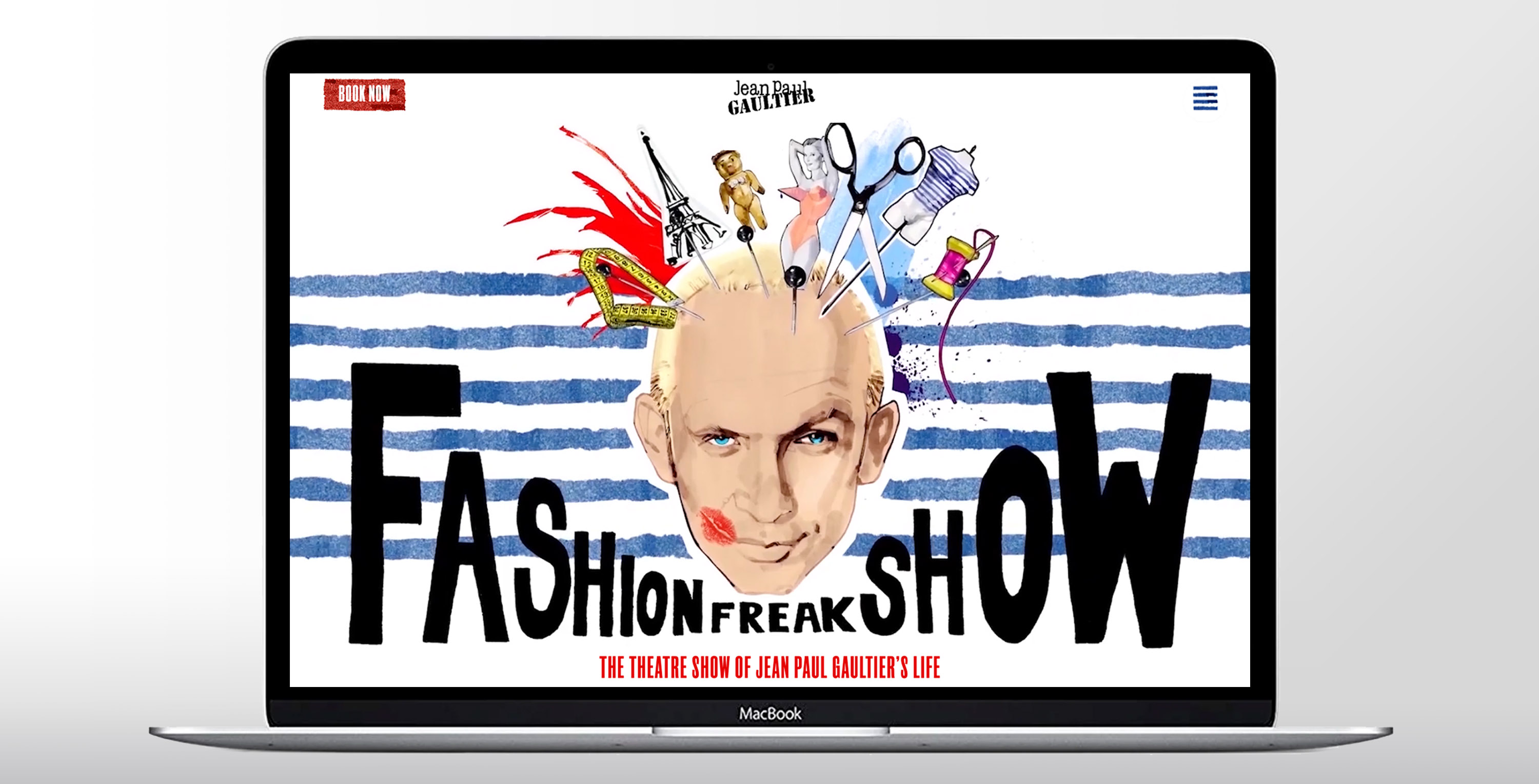 Website for John Paul Gaultier's Fashion Freak Show