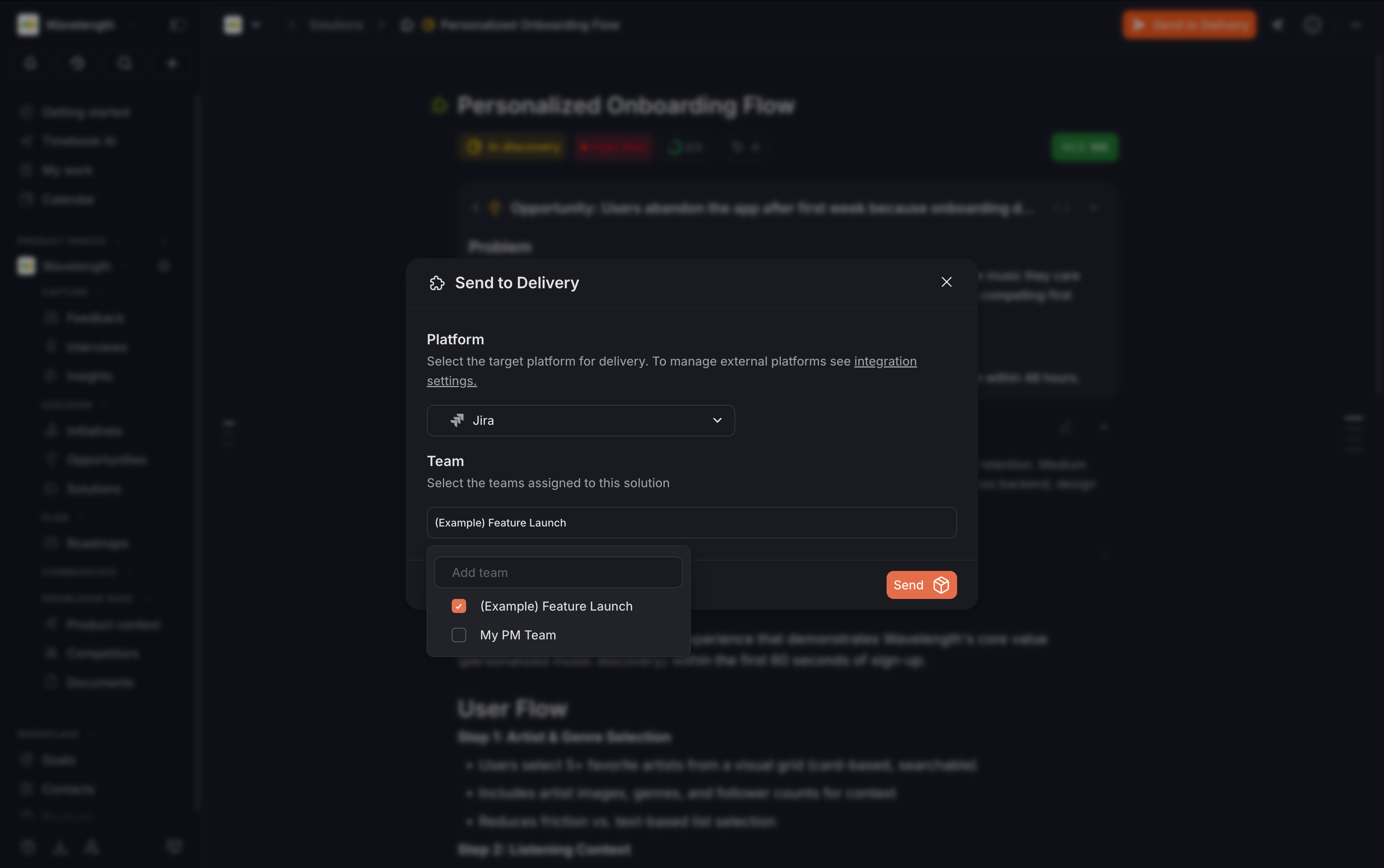 Timebook's complete Jira integration that automatically synchronizes work between discovery and delivery, ensuring consistent data across both platforms without the need to switch tools.
