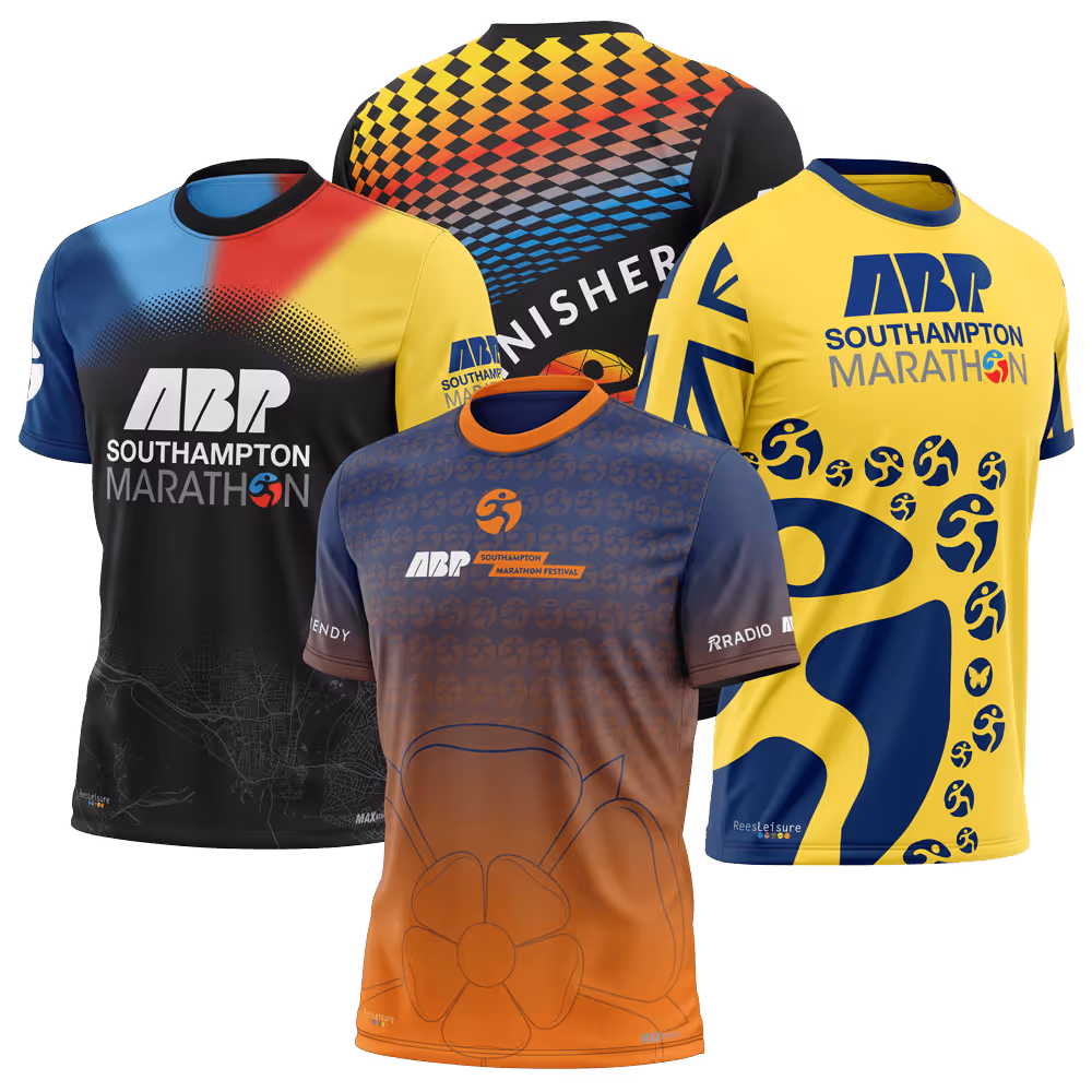 ABP Southampton Marathon Festival finisher T-shirt design by So graphics