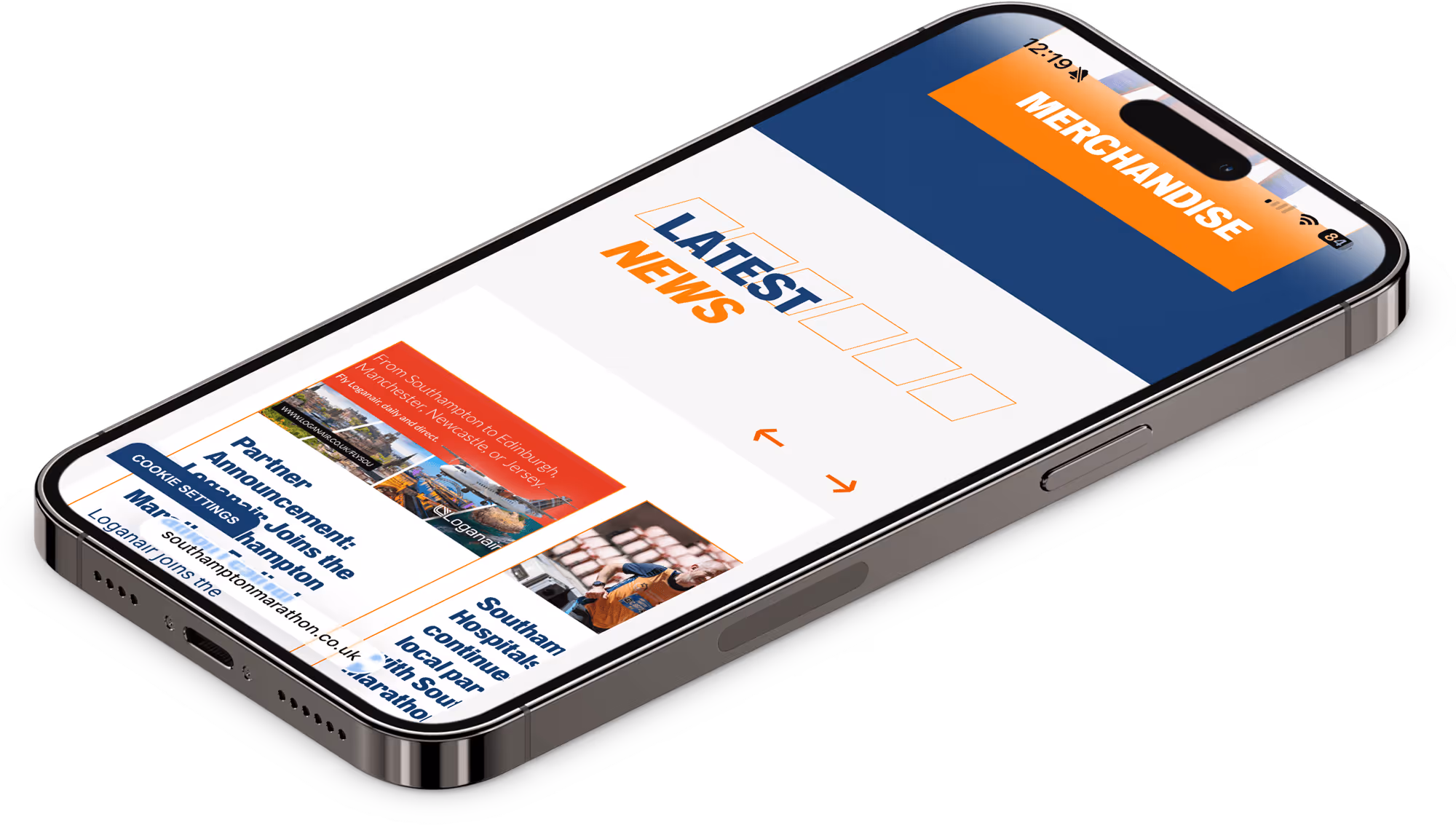 ABP Southampton Marathon mobile website designed and built by So Graphics, Southampton