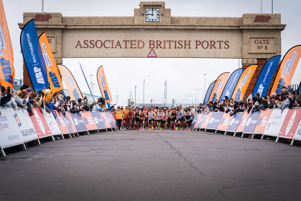 ABP Southampton Marathon Festival Start Line with runners