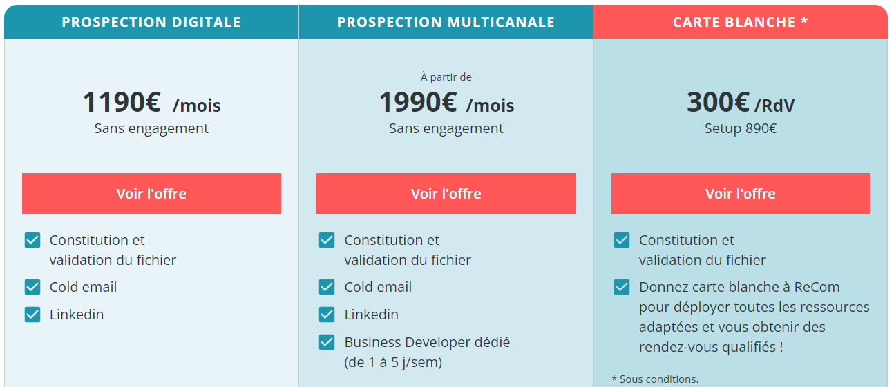 Tarifs et offres selon votre budget