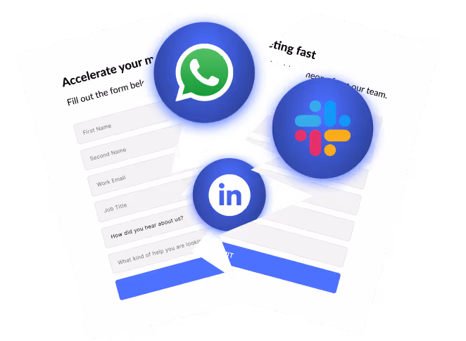Illustration of B2B leads dropping off at the form stage, represented by a leaking funnel