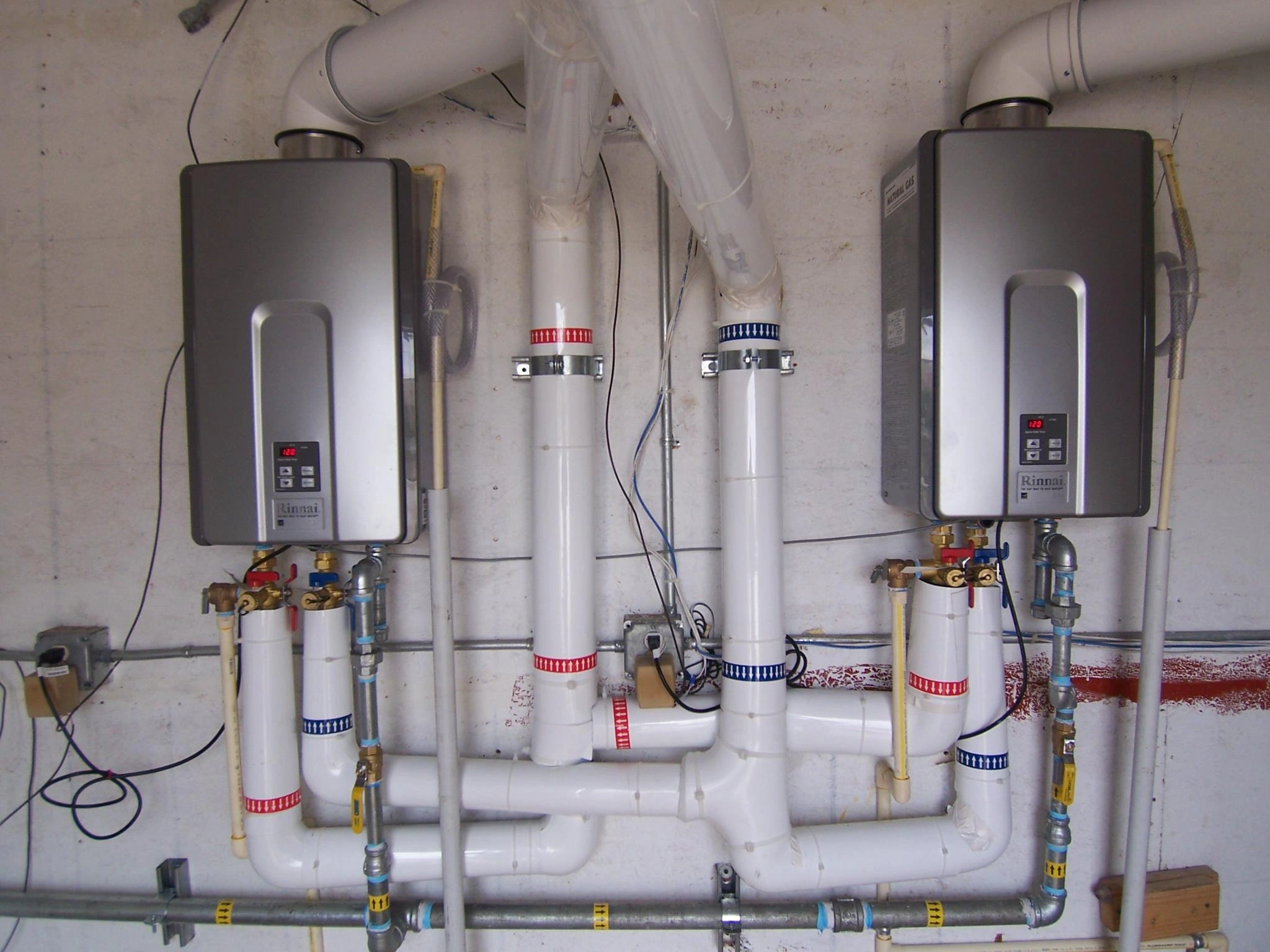 Tankless water heater installation