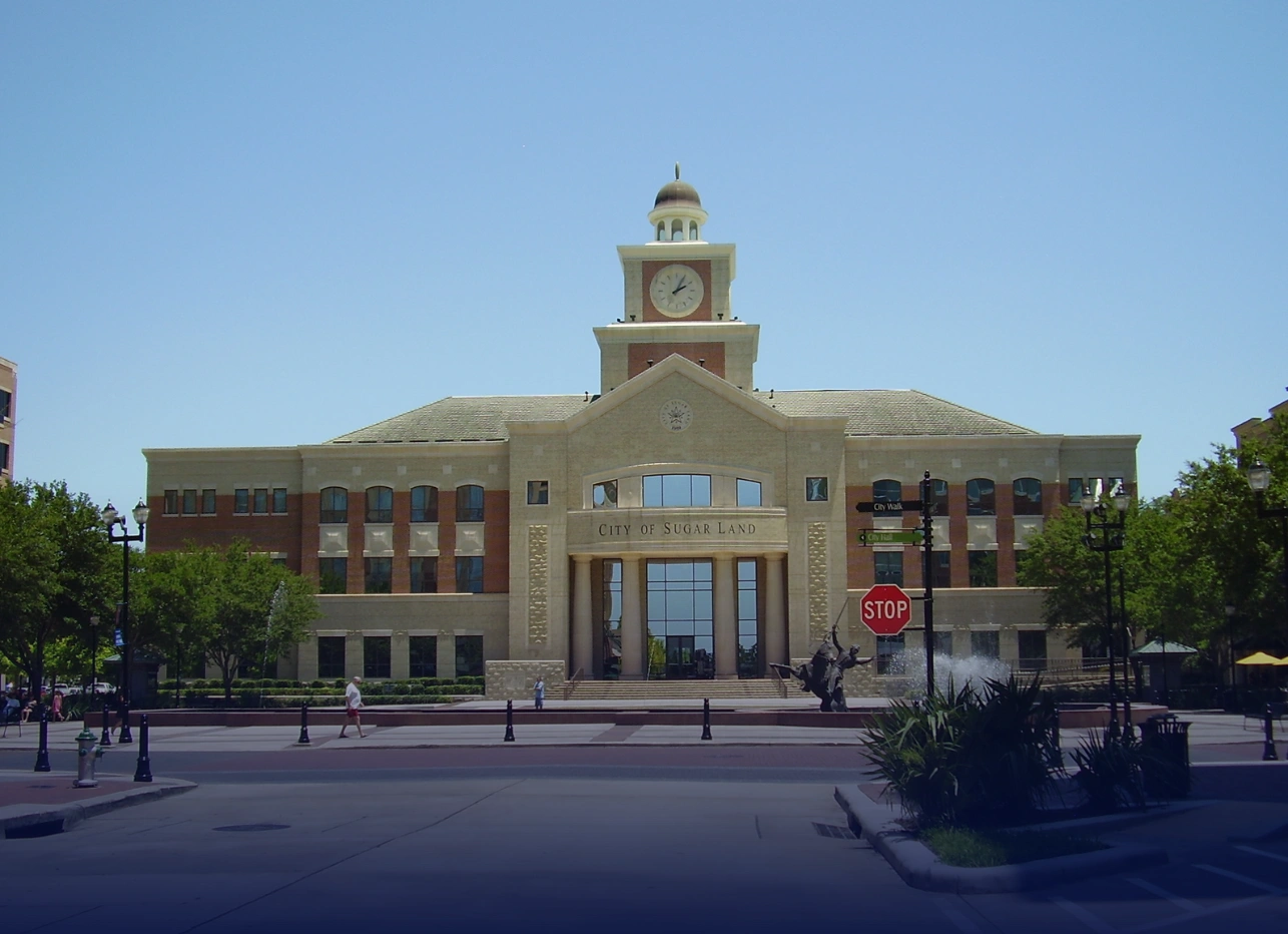 Exterior of City Hall in Sugar Land, Texas