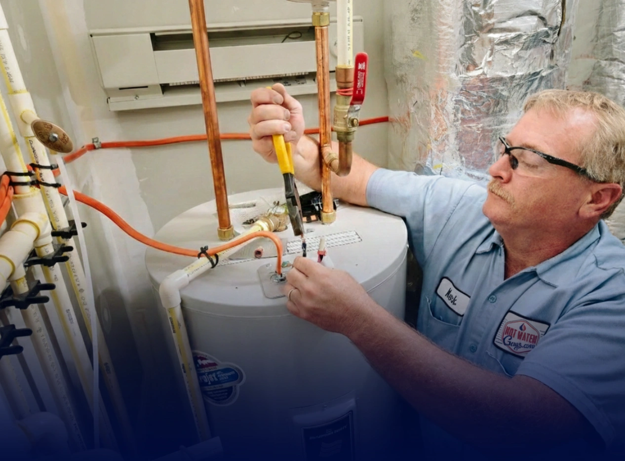 Tank water heater installation in Houston