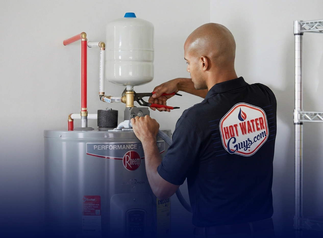 Professional tank water heater installation service in Houston