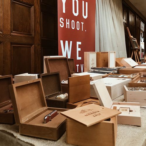 We expand our offerings to include stained boxes and USB drives.