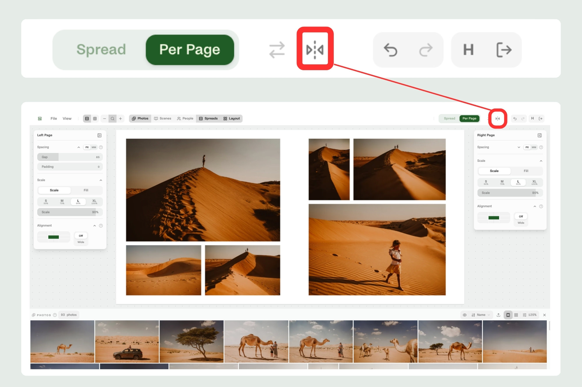 New in our Album Designer: Swap Left and Right Pages in One Click